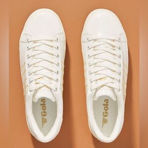 Anthropologie Gola Orchid Low-Top Sneakers White Leather